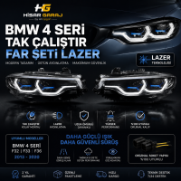 BMW 4 SERİ F32 F33 F36 M4 FULL LED MAVİ LAZER FAR TAKIMI TAK ÇALIŞTIR